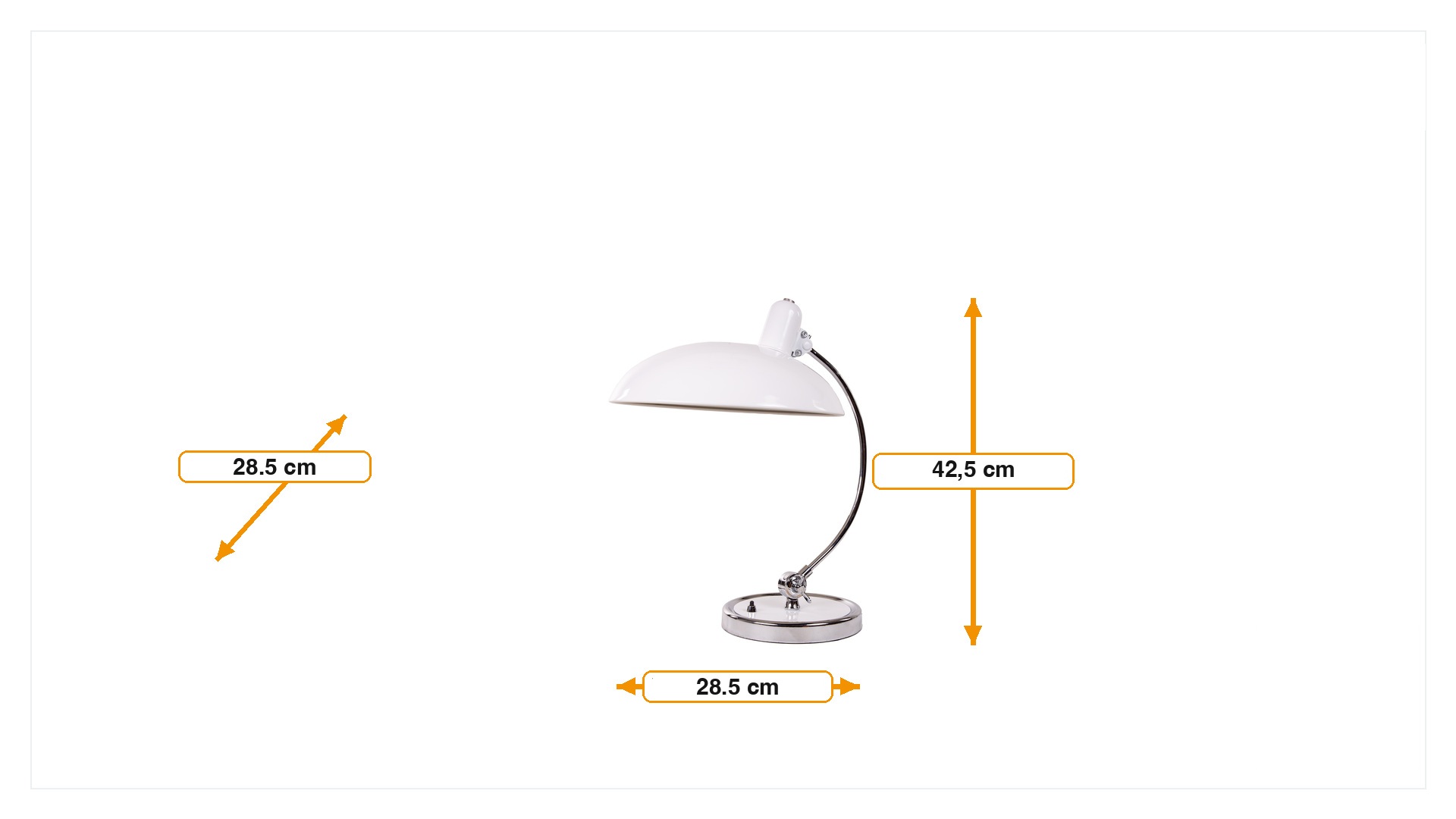 Product dimensions for Lampe de table Lux | FurnFurn