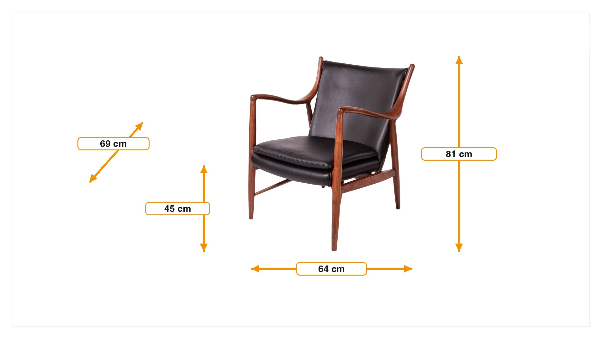 Product dimensions for armlehnstühle 45 stuhl | FurnFurn