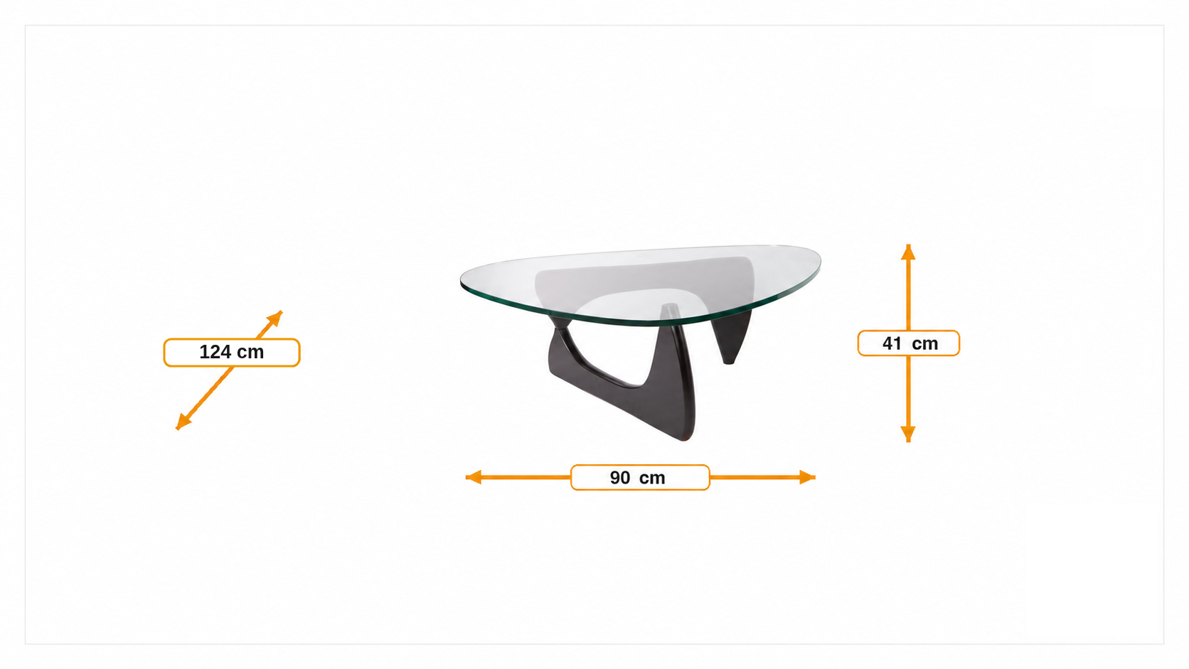 Product dimensions for Salontafel Noguchi tafel | FurnFurn