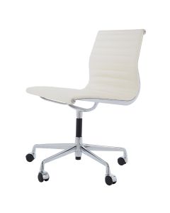 furnfurn conference Chair Leather on wheels without armrest | Eames replica EA105