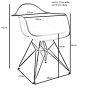 furnfurn spisebordsstol sort stel | Eames replika DA-rod