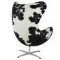furnfurn Armlehnstühle | Arne Jacobsen Replik Egg stuhl schwarz/weiß