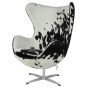 furnfurn Armlehnstühle | Arne Jacobsen Replik Egg stuhl schwarz/weiß