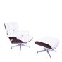 furnfurn Armlehnensessel mit Hocker | Eames Replik EA670