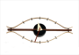 furnfurn Wanduhr | Nelson Replik Eye clock Mehrfarbig